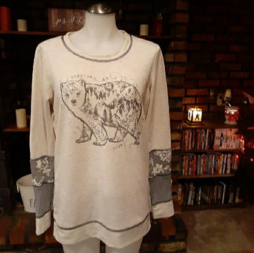 Maurice's grey long sleeve shirt